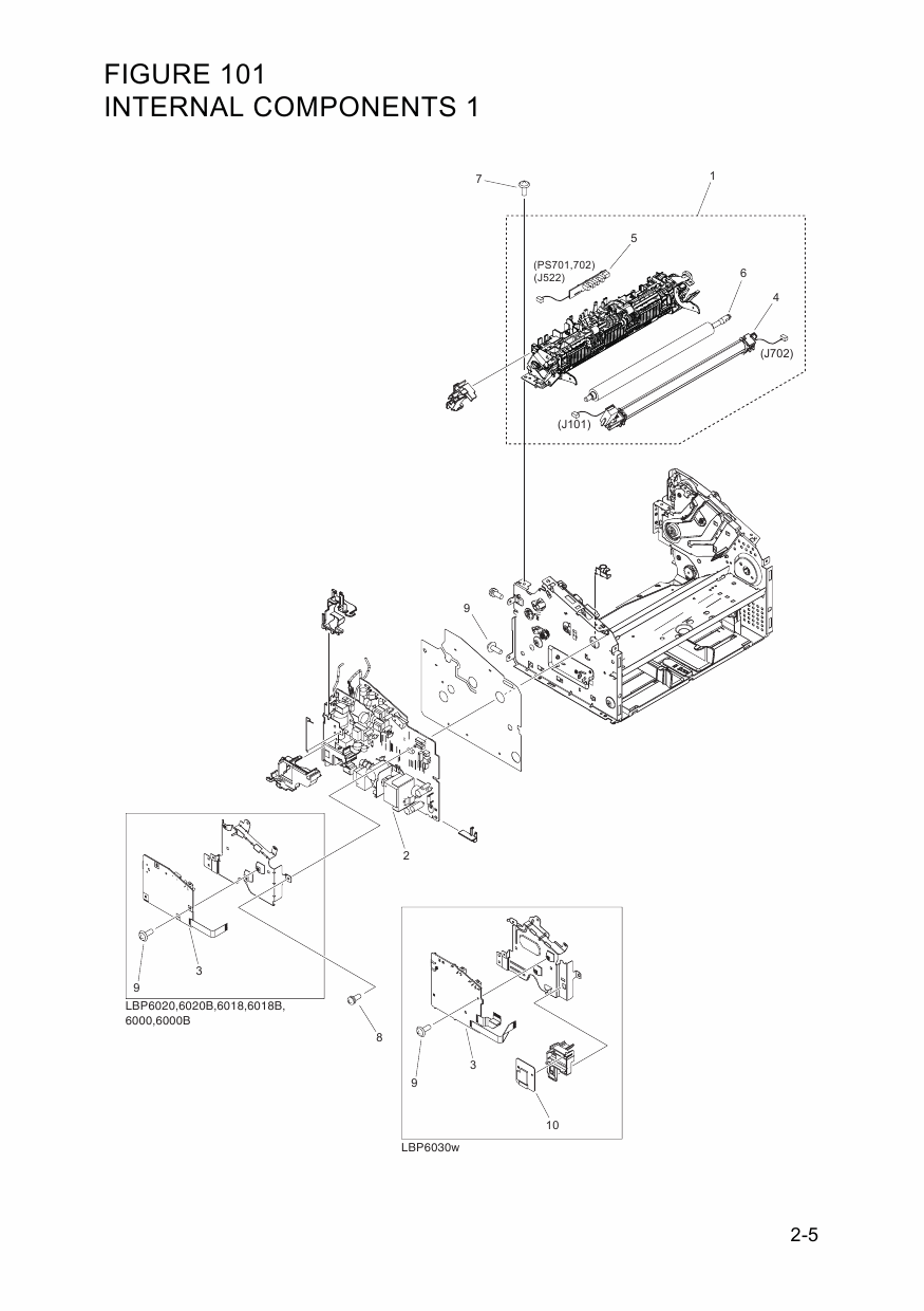 Canon imageCLASS LBP-6030w 6000 6018 6020 6030 Parts Catalog Manual-5